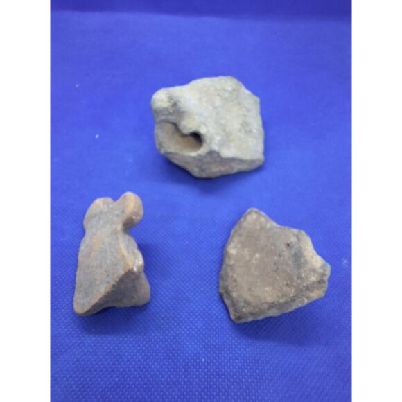 Pre Columbian Stone Carved Heads, Lot Of 3 - Estate Find! - Picture 5 of 13